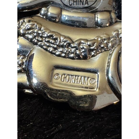 Gorham Silver Plated Christmas Ornaments Set Of 4 With Red Ribbons - Picture 7 of 10